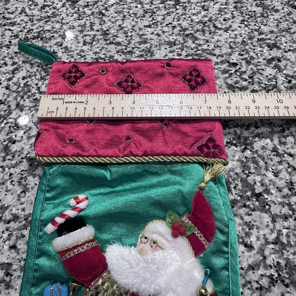 Christmas Stocking Red/green 3D Santa Claus presents,toys,instruments - Picture 6 of 11